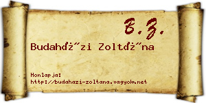 Budaházi Zoltána névjegykártya